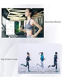 Smart Watch, Fitness Tracker with Heart Rate Monitor & Blood Pressure & Sleeping Monitor for Android & iOS, Waterproof Smartwatch with Step & Calorie Counter for Women, Activity Tracker for Ladies