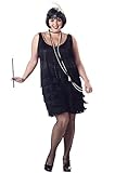 California Costumes Women's Fashion Flapper Plus Size Costume, Black, 2XL (18-20)