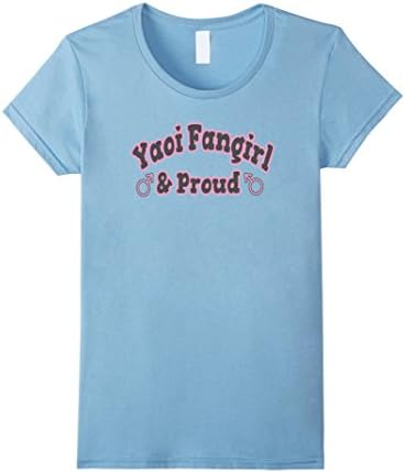 Womens Yaoi Fangirl and Proud Anime Manga Fan T-shirt Large Baby Blue