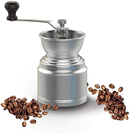 USTEK Manual Coffee Grinder Stainless Steel Adjustable Grinder Durable Coffee Bean Grinder