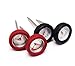 Broil King 61138 Mini Thermometers with Silicone Bezel, Black and Red