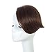 Side Bangs Clip in Bangs Real Human Hair One Piece Clip on Bangs Fringe Extensions Fashion Side Bangs Hairpiece For Lady Girl Women (#4, Medium Brown)