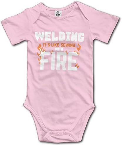 Welding It's Like Sewing With Fire Funny Baby Onesie Unisex Printing Memorial Bodysuits