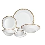 Lorren Home Trends Catherine 24 Piece Porcelain