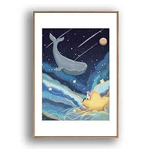 Framed Canvas Wall Art for Living Room, Bedroom Whale Canvas Prints for Modern Home Decoration Ready to Hang - 16"x24" inches