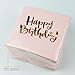 Pink Happy Birthday Cocktail Napkins 100Counts 3ply /5'' Disposable Rose Gold Foil Paper Napkins Perfect for Mother Girls Happy Birthday Party