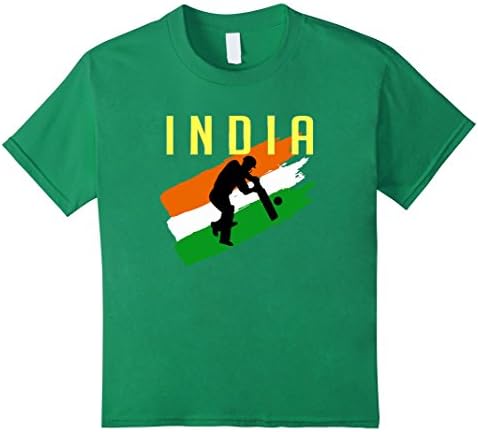 Kids India Cricket Jersey Batsman Shirt 10 Kelly Green