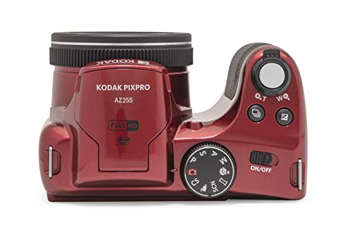 KODAK PIXPRO AZ255-RD 16MP Digital Camera 25X Optical Zoom 24mm Wide Angle Lens Optical Image Stabilization 1080P Full HD Video 3