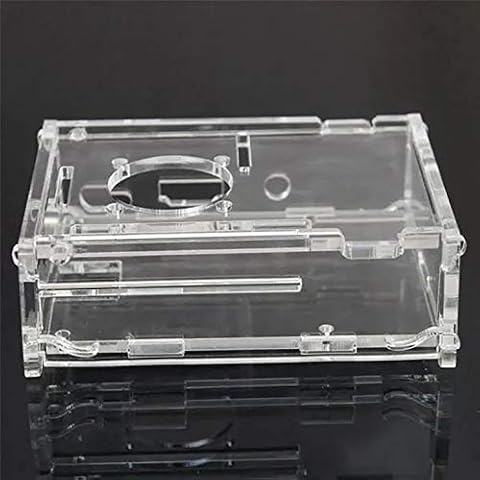 Kurphy per scocca Raspberry Pi 3 Modello B Materiale ABS con ventola Custodia Colore Classico per Raspberry Pi 3 Modello B Acrilico Trasparente