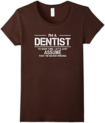 Womens Funny Dentist T-Shirt - Trust Me - Gift For Doctor XL Brown