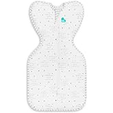 Love to Dream Swaddle Up, Arms Up Position, Light and Ultra-Breathable Cotton, Wearable Blanket Baby Sleep Sack, 0.2TOG, You are My White, Medium