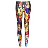 Woman's Funny Black Fairy Tale Snow White Little Mermaid Cinderella Ankle Leggings Tights