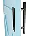 DIYHD Stainless Steel Smooth Black Barn Door Handle and Pull Wood Door Two-Side Handles