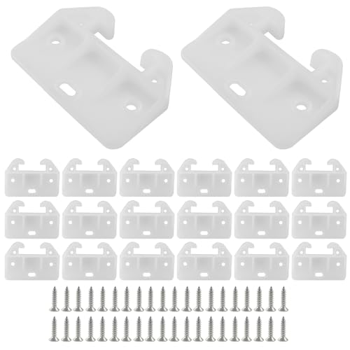 VDAMZVO 20Pcs Plastic Drawer Guides, White at Amazon