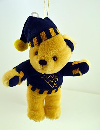 Officially Licensed NCAA West Virginia University Mountaineers Christmas Holiday WV Fan Teddy Bear