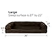 Furhaven Pet Dog Bed - Orthopedic Ultra Plush Faux Fur and Suede Traditional Sofa-Style Living Room Couch Pet Bed with Removable Cover for Dogs and Cats, Espresso, Large