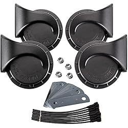 FARBIN 4pcs Loud Train Horn for Truck Car, Super