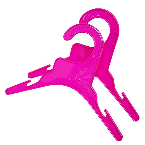 NACOCO 10pcs Pink Plastic Dog Puppy Pet Clothes Hanger (Set of 10) (S)