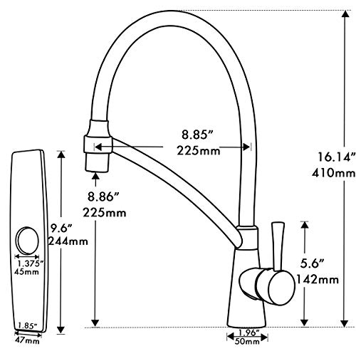 GAPPO Commercial Lead Free Pull Out Sprayer Gold Kitchen Sink Faucet, Single Handle Kitchen Faucets with Deck Plate