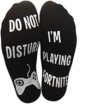 JOLOS 'Do Not Disturb' I'm Playing Game' Funny Novelty Cotton Socks Perfect Birthday Christmas Gift for Game Lover