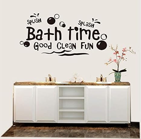 Pegatina De Pared De Vinilo Para Baño, Ducha, Baño, Tiempo, Mural