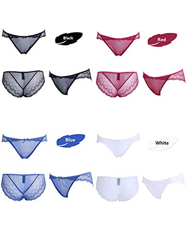 Vivilover Women's Sexy Lingerie Underwear Lace Thong Hipster Panties (XL---Waist: 37