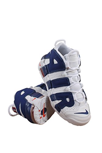 415082-103 GRADE SCHOOL AIR MORE UPTEMPO NIKE WHITE/DEEP ROYAL BLUE-TEAM