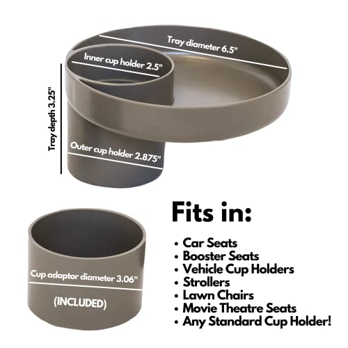 My Travel Tray Car Seat Cup Holder Extender and Snack Holder for Kids