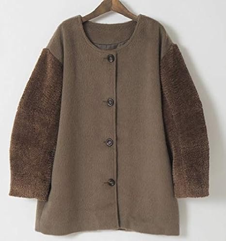 Amazon クリスプ Crisp ボアスリーブコート カーキ F コート ジャケット 通販