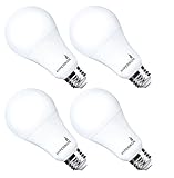 Hyperikon 16W LED Light Bulb A21 (100W Equivalent), 1640 Lumens, 5000K (Crystal White Glow), CRI95, Medium Screw Base (E26), ENERGY STAR Certified, UL-Listed, Dimmable - (Pack of 4)