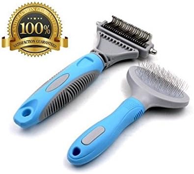 High Quality Grooming Set by Waggy Tails. A De-Matting Tool and Brush for Small Bread Pets. Approved by our local Veterinarian