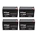 ExpertPower® 12v 7ah Rechargeable Sealed Lead Acid Battery || EXP1270|| Replaces APC Back-UPS ES 500 VA, BE500C, BE500U (4 Pack)