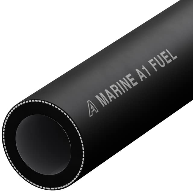 6mm ID Black 2 Metre Length Rubber Marine Fuel & Oil Hose - AutoSiliconeHoses