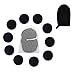 Reusable Makeup Removing Pads and Microfiber Face Cleansing Gloves -|Reusable Cotton Rounds, Laundry bag & 1 Black Makeup Remover Mitts | Little Footprint (Black)