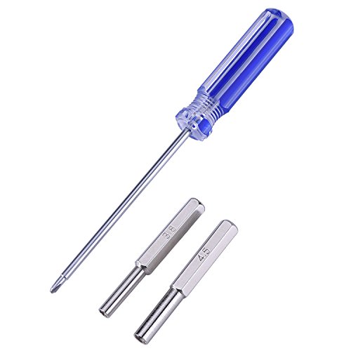 Blulu 3.8mm 4.5mm Security Bit Screwdriver Tool for NES SNES N64 Cartridges Systems, with 2.5 Trigram Screwdriver Blulu 3.8mm 4.5mm Security Bit Screwdriver Tool for NES SNES N64 Cartridges Systems, with 2.5 Trigram Screwdriver