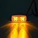 NPAUTO Partszone 10Pcs Amber Side Marker Lights Double Bullseye 10 LED Trailer Clearance Light Bulls Tiger Eye for Truck RV Boat Camper Trailers