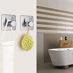 FOTYRIG Adhesive Towel Hooks No Drill Wall Hooks