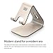 elago® M2 Stand [Champagne Gold] - [Premium Aluminum][Angled for Video Calls][Cable Management] - for All iPhones, Galaxy, and Other Smartphones