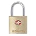 BRINKS TSA Approved Padlock, 22mm Solid Brass, Chrome-Plated with Hardened Steel Shackle, TSA Locks for Luggage, 4-Pack