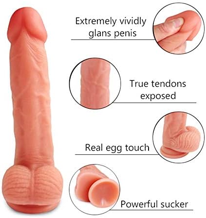 DUIHUIYING 8.26-inch Did-Los Female Realistic Soft Suction Cup Private Toy DUIHUIYING (Color : Flesh)