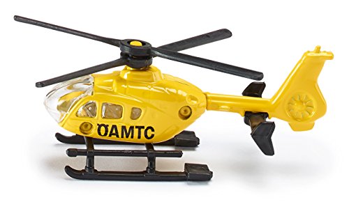 siku 085303802, ÖAMTC-Hubschrauber Österreich, Metall/Kunststoff, Gelb, Drehbare Rotoren