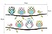 Beautiful Wall Decals Stickers Paper Removable Home Living Dinning Room Bedroom Kitchen Decoration Art Murals DIY Stick Girls Boys Kids Nursery Baby Room Playroom Decorating (Lovely Owls)