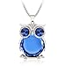 bestwishes2u Trendy Owl Necklace Fashion Rhinestone Crystal Jewelry Statement Women Necklace Silver Chain Long Necklaces & Pendants