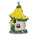 Exhart Solar Sunflower Roof Fairy House Statue - Mini Sunflower Fairy Cottage Resin Statue with Solar Garden Lights - Sunflower-Topped Resin Fairy Hut for a Whimsical Fantasy Garden 10