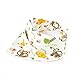 ABI Kids  Anti-Smell Anti-Bacterial Quick Dry Avoids Drool RashCotton Bandana Baby Bibs with Nickel-Free Snaps, 4-Pack