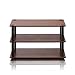 Furinno Turn-S-Tube 3-Tier Shoe Rack, Dark Cherry/Black