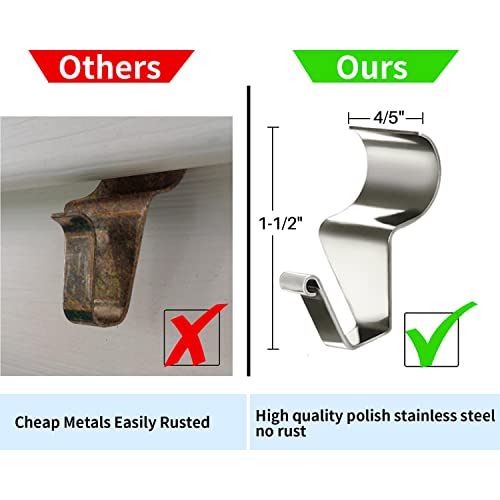 Aminigram 24Pack Vinyl Siding Hooks Hanger, Heavy Duty Stainless Steel