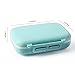 XINHOME Travel Pill Organizer Box, Natural Grain Fiber Travel Pill Case with 6 Compartments to Hold Vitamins, Fish Oil, Supplements and Medication (Light Blue)