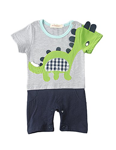 AvaCostume Baby Boys Dinosaur Pattern Casual Daily Romper