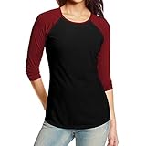 haoricu Womens Yoga Sport Top 3/4 Sleeve Raglan